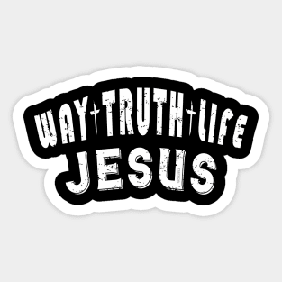 JESUS WAY TRUTH LIFE Christian Bible-Inspired Design Sticker